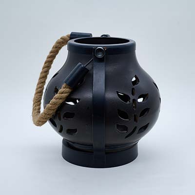 AART Handmade Terracotta Lantern Black